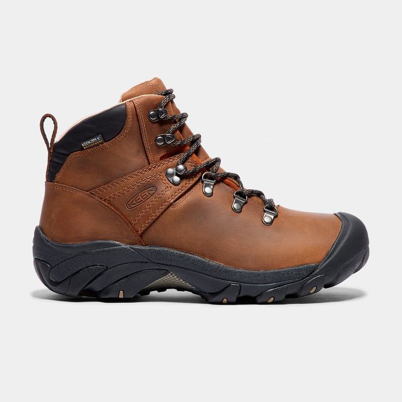 Keen Pyrenees Mens Hiking Boots Brown/Black Clearance (1086-JPFSA)